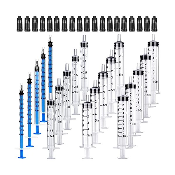 SAICOOS 20Pack 1ml / 3ml / 5ml / 10ml Syringe
