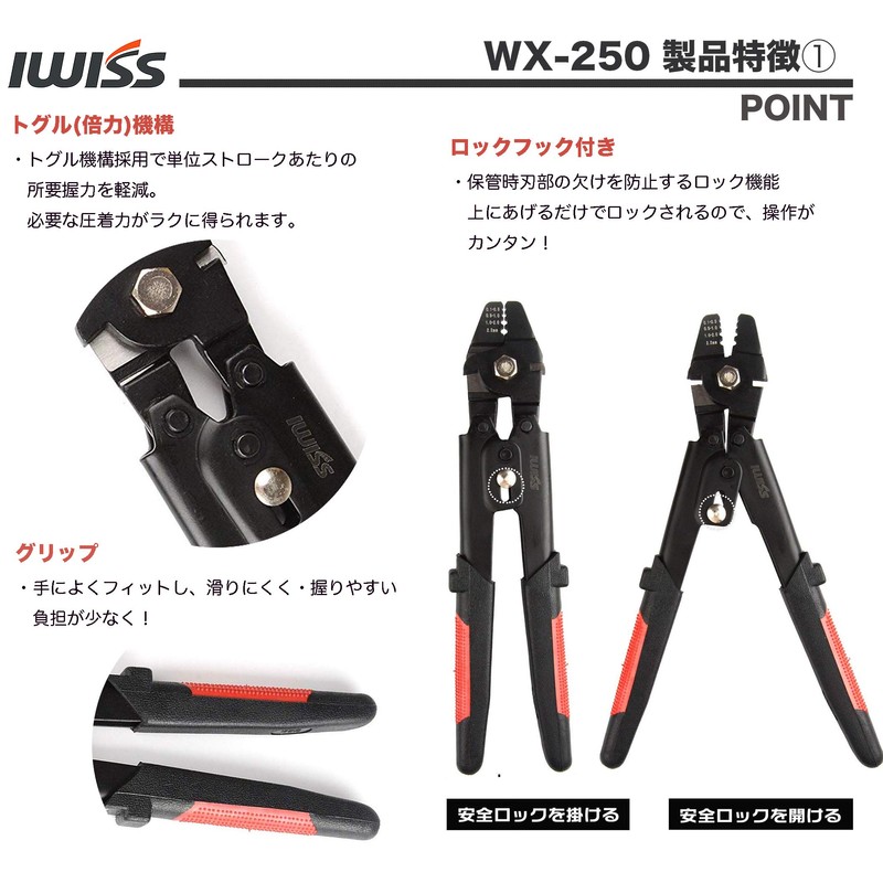 IWISS Wire Clamp Cutter, Wire Rope Cutter, Aluminum Sleeve, Crimping