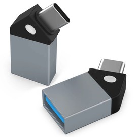 USB C Adapter, 2-Pack USB C to USB Adapter, 45 Degree Angled USB C Male to USB 3.0 Female OTG Adapter 5Gbps High Speed Data Transfer for MacBook Pro 2021,MacBook Air 2020,iMac,Dell XPS,Galaxy Book etc