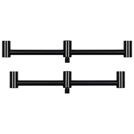 Fox Black Label Slim 3 Rod Buzz Bars - 2 Buzzer Bars for Carp Fishing, Rod Holder for Ground Rods, Rod Pod, Holder for Wireless Bite Alarm