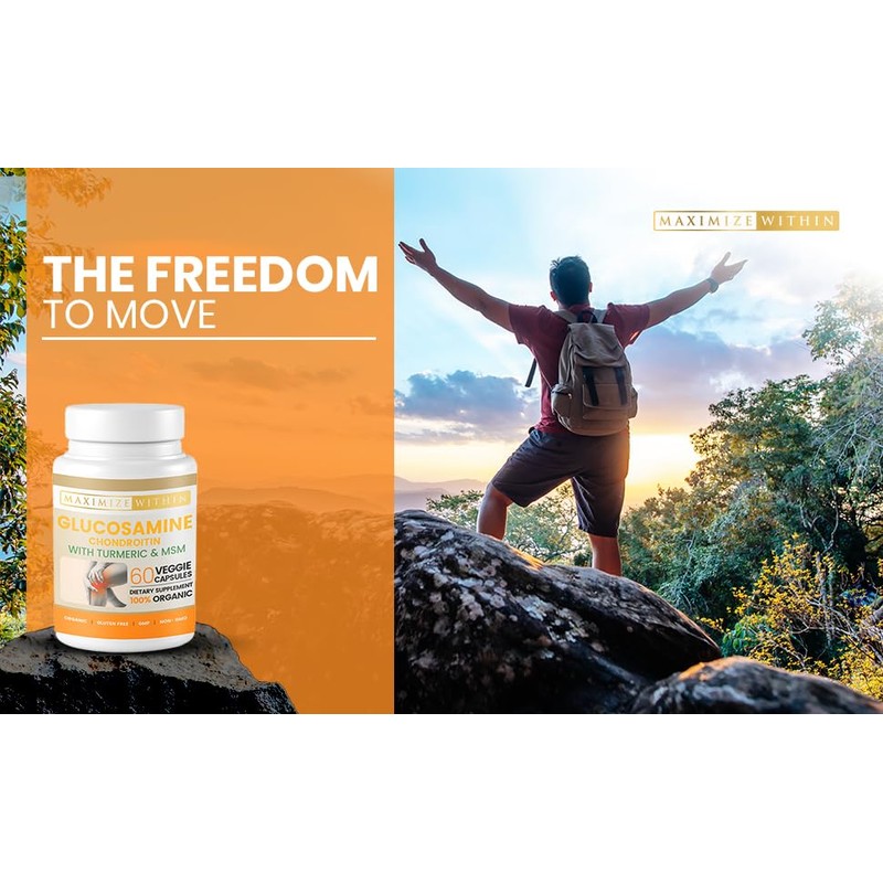 Glucosamine Chondroitin with Turmeric & MSM for Healthy Joints, 60