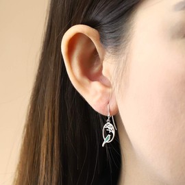 Boma Jewelry Sterling Silver Kelly Green Resin Bird Earrings