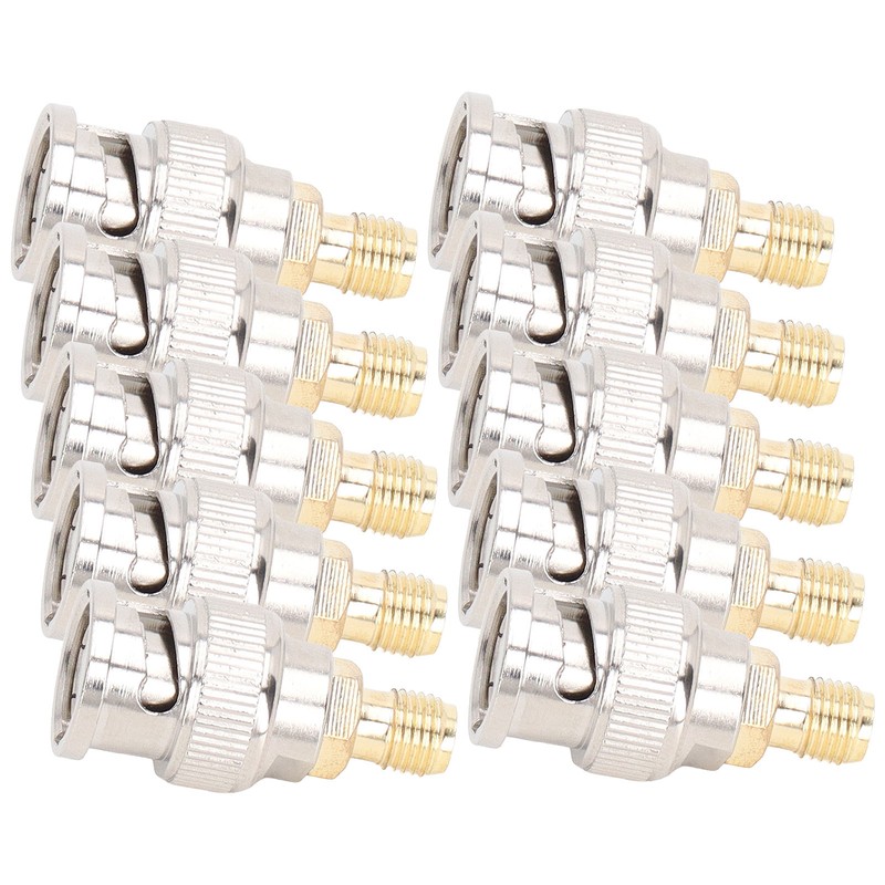 10Pcs RF Coaxial Adapter Cable Connector SMA Female to BNC
