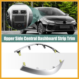 Partuto Left and Right Upper Side Central Dashboard Cover Strip Trim for Toyota 55436-02330 55435-02370 Center Dash Navigation Side A/C Outlet Air Vent Panel Strip 1 Pair Replacement