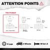 KSP 12mmx1.5 ET Extended Lug Nuts for 6 Lugs, 24PCS