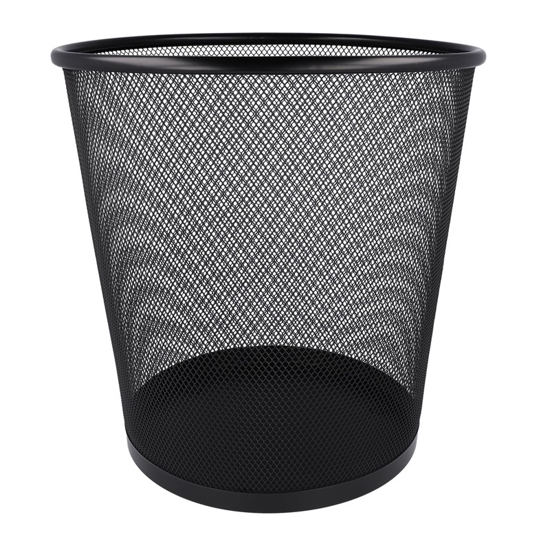 Westcott Papierkorb Mesh Schwarz (2er-Set) | 2 x Mülleimer aus