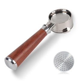 Bottomless Portafilter 54mm Compatible for Breville Barista Express, Pro, Touch, and Impress | Wooden Handle