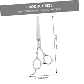 FOMIYES 2pcs Stainless Steel Left-handed Hairdressing Scissors Professional Hair Clippers Comfort Grip for Salon and Home Use Silver