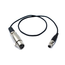 System-S Audio Cable 50 cm Mini XLR 3-Pin Female to XLR 3-Pin Female Adapter Black