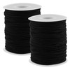 SEUNMUK 2 Roll 1mm Black Elastic String, 200m Elastic Beading