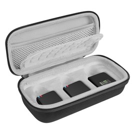 Geekria for Creators Microphone Case Compatible with Rode Wireless GO Gen 3 III, GO 2, GO, PRO, ME, Hard Shell Mic Carrying Case, Mic Compact Carry Case, with Cable Storage