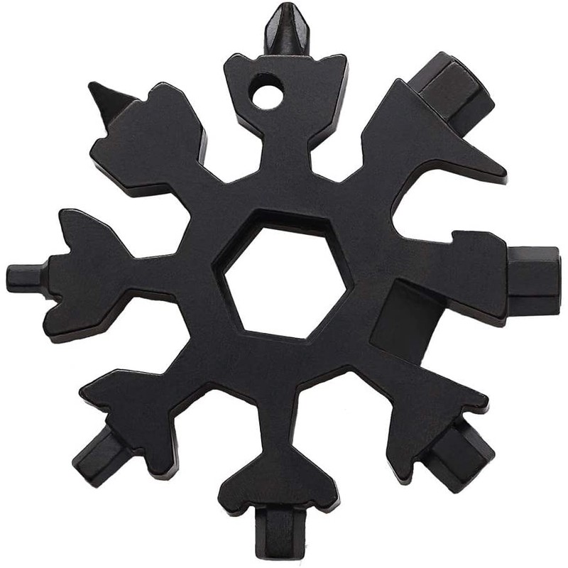 Gifts for Men, 18-in-1 Snowflakes Multi Tool, Black, Father's Day