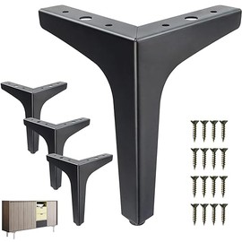 Patas para Muebles,4 Patas de Muebles de Metal de 10cm,Patas Triangulares Mate de Repuesto para Sofá, Mesa de Café, Estantería, silla, tocador, soport