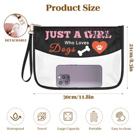 Dog Lover Gifts for Girls Makeup Bag Dog Themed Cosmetic Bag Birthday Christmas Mothers Day Gift for Pet Owner Sister Bestie BFF Animal Lovers Perfect for Her Clear Zipper Travel Pouch