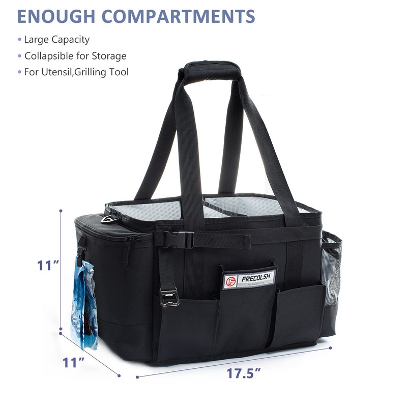 FREECOLSH Black Waterproof Caddy, 16" x 11" x 11", with