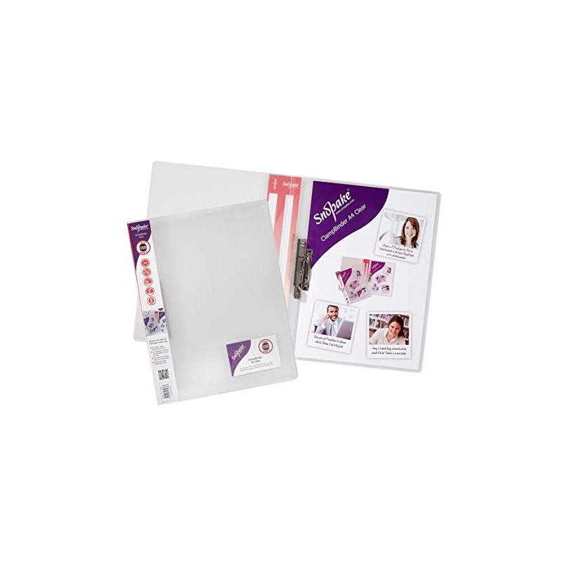 Snopake A4 Clear Premium ClampBinder [Pack of 1] 100 Sheet