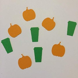 1in Confetti Set, Pumpkin Cut Out, Coffee Cup Cut Outs, Autumn Theme, Rustic Theme, Fall Decorations, Thanksgiving Party Supplies, Table Scatter, Coffee Decorations, Pumpkin Spice