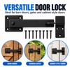 5 Inch Heavy Duty Barn Door Bolt Lock, Dark Brushed