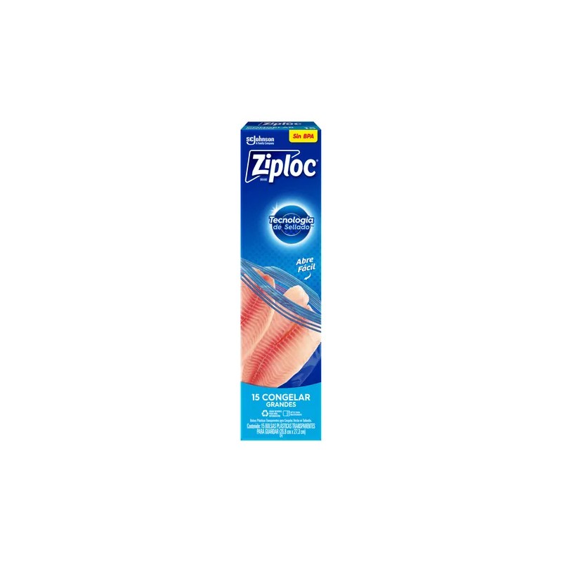 Bolsas de Plstico Reutilizables Ziploc para Congelar con Doble Cierre,