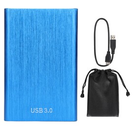 2.5in External Hard Drive USB 3.0 Aluminum Alloy Rounded Shell Mobile Hard DriveBlue 160GB