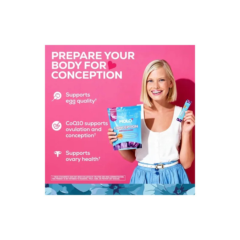 Molo Conception Multivitamínico Femenino Coq10 30 Sticks