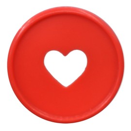 ITSYHPRO 100PCS 1.4inch/35MM Binder Rings Expansion Discs Love Heart Binding Discs Discbound for DIY Planners Scrapbook(Red Heart,1.4inch/35MM)
