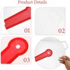 wdcfxy Silicone Mixing Bowl Splatter Guard, Modern Style, White, 12in,