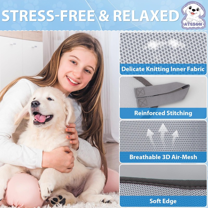 ATESON Pet Grooming Hammock Harness for Small Dogs & Cats