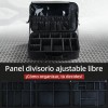 Estuche De Maquillaje Profesional Viaje Divisores Xl Negro Negro