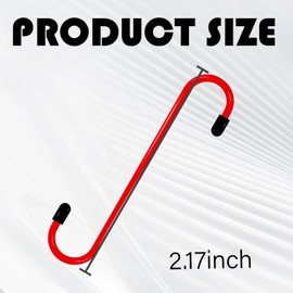 Clwalny 2PCS Brake Caliper Hanger, Brake Caliper Hanger Hooks with Rubber Tips, Mechanics Specialty Tools for Braking Bearing Axle and Suspension System Work, Automotive Repair Tools(Red)