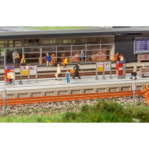 Faller FA222111 Moderner Bahnsteig Modellbausatz, Zubehör, Mehrfarbig, Medium