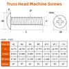 MewuDecor #8-32 x 1-1/4" Truss Head Machine Screws, 304 Stainless