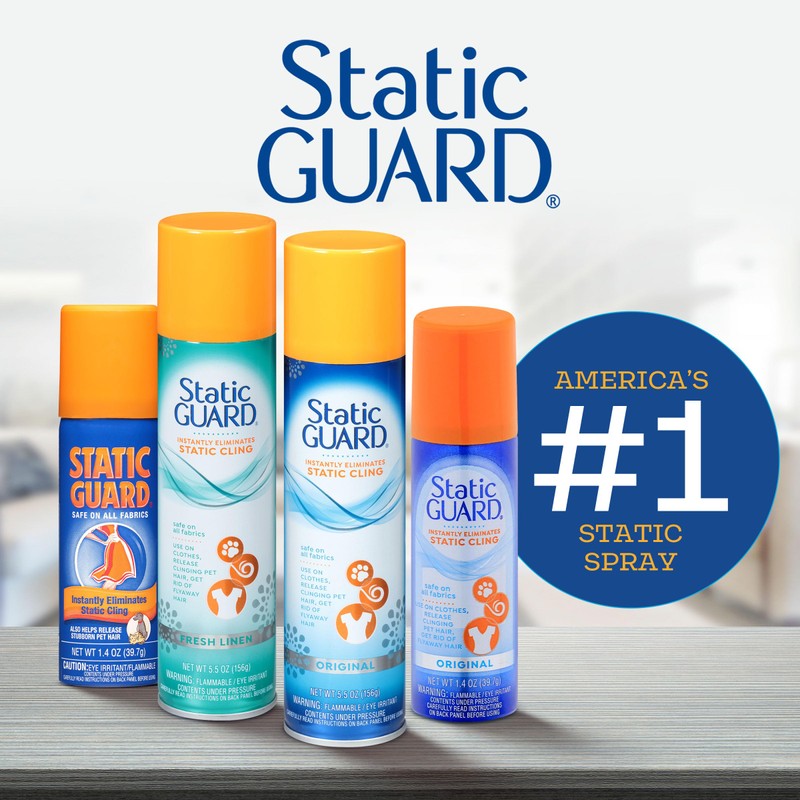 Static Guard Fabric Spray, Original Scent, 5.5 Ounce Can