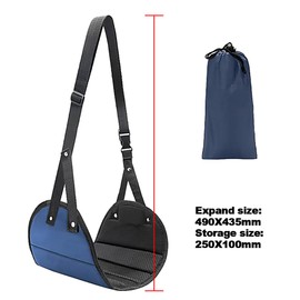 Foot Hammock for Airplane Travel - Comfy Footrest to Relax Your Feet on Long Flights Travel Essentials (Blue)