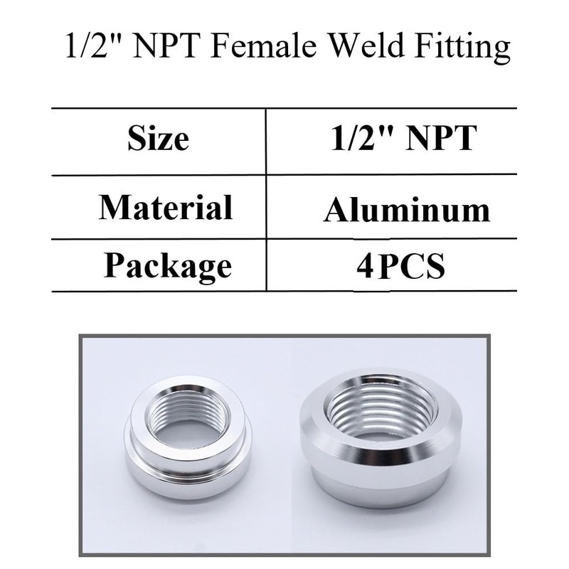 YSIL 1/2” NPT Female Weld on Bung Fuel Tank Fittings