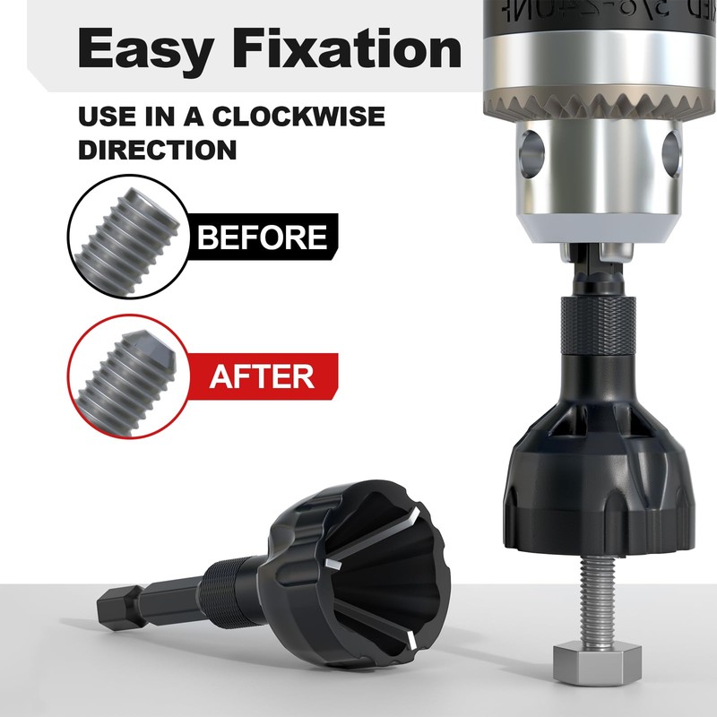LATTHANT Deburring External Chamfer Tool With Tungsten Carbide Blade, Bolt