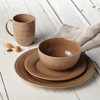 Rachael Ray Cucina Dinnerware 16-Piece Stoneware Dinnerware Set, Mushroom Brown