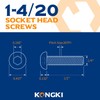 1/4-20 x 1/2 Button Head Socket Cap Screws, Stainless Steel