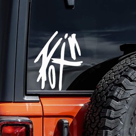 2pcs 4.72"x5.91" Fix On Mingi Decal for Ateez Car Decal Sticker, Waterproof and Scrach Cover Sticker |CZ221 (White)