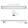 48 Inch Offset Linear Shower Drain, Brushed 304 Stainless Steel