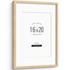 FinalFind Minimalist 16x20 Frames with Mat for 11x14, Natural Solid