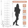 Lanteful Tall Narrow Shoe Rack 10-Tier Skinny Shoe Shelf Storage