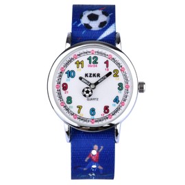 KZKR children's watch, girls, butterfly, children, learning watch, purple, cute clock for the time, reading, learning for children