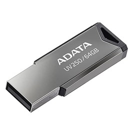 PSA COMPUTO Y PAPELERIA Kit Pack 5 Piezas Memoria Flash USB ADATA Color Plata con Negro (Modelo UV250), Compatibilidad Universal, Diseño Compacto