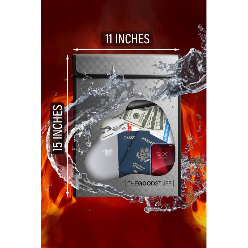Fireproof Document Bag Legal Size: 15" x 11" [2000°F UL