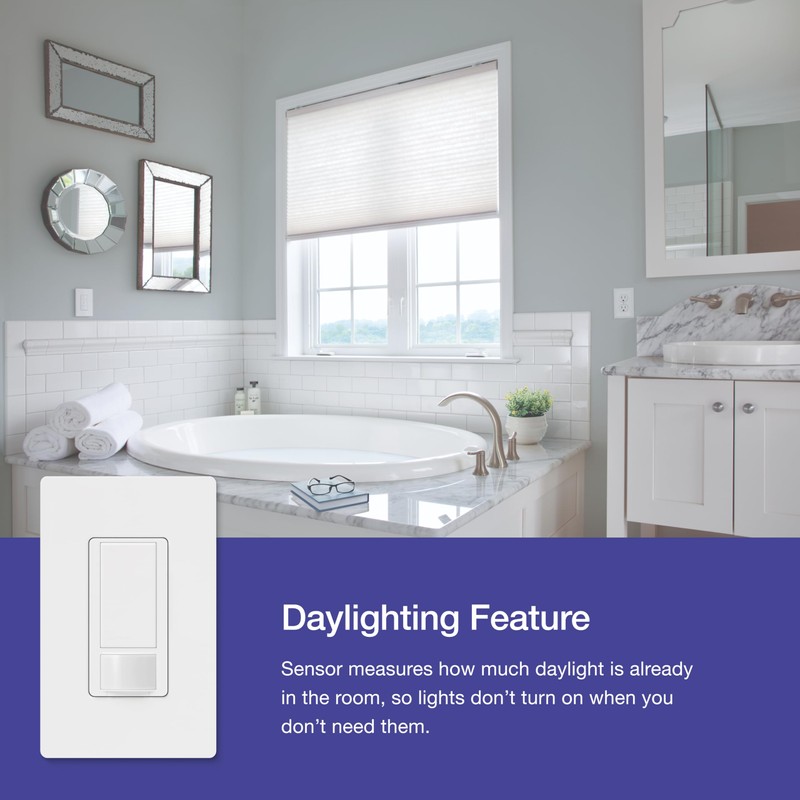 Lutron Maestro Motion Sensor Light Switch Indoor for Bathroom, Garage,