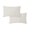 Bianca 200 Thread Count Cotton Percale Standard Pillowcase Pair Cream