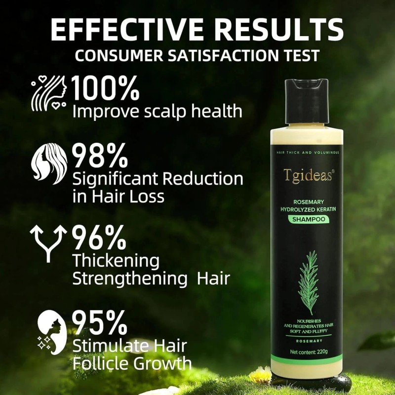 Tgideas Organic Rosemary Hair Growth Shampoo for Women and Men-Natural