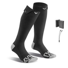 Uimoso Electric Heated Socks with 5000mAh Rechargeable Battery for Outdoor Use