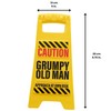 Boxer Gifts Caution Grumpy Old Man Novelty Warning Sign -